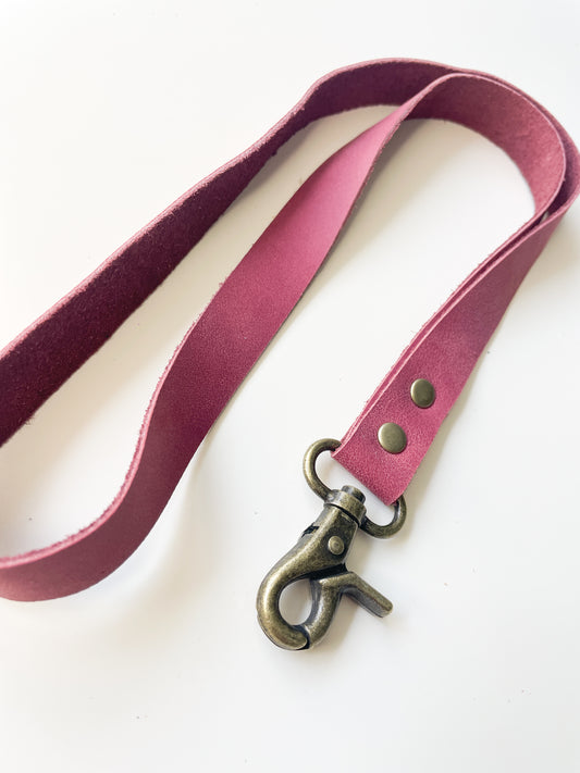 Lanyard Cuero Malva