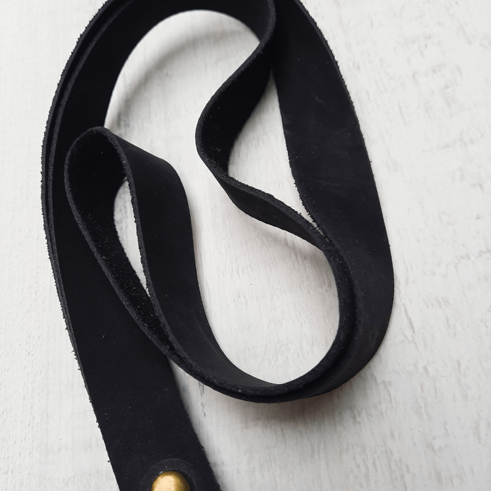 Lanyard Cuero Negro