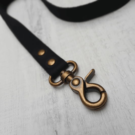 Lanyard Cuero Negro